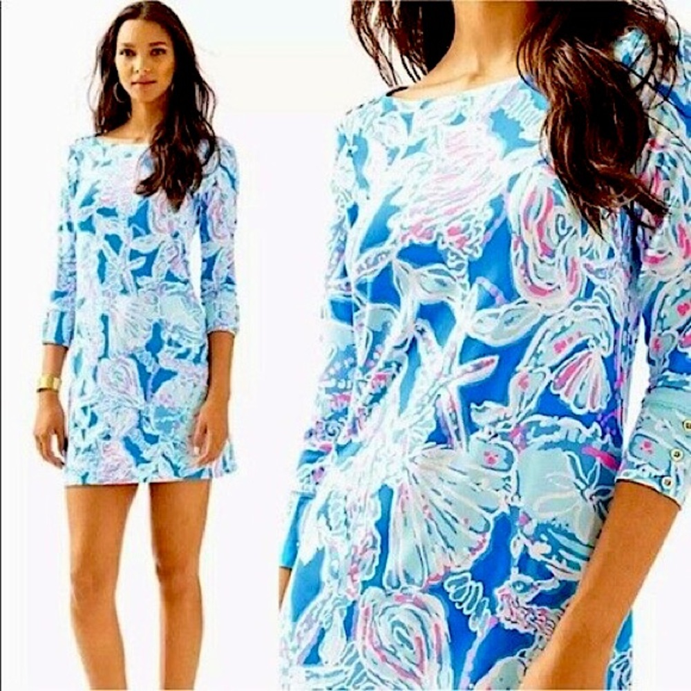 Lilly Pulitzer Sophie dress in Bay Blue Pink Into the Deep 🏝
